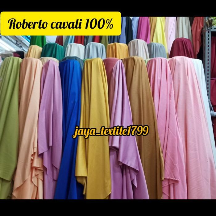 Kain Satin Roberto Cavali ORI PREMIUM / SATIN ROBERTO CAVALI / Harga Persetengah meter