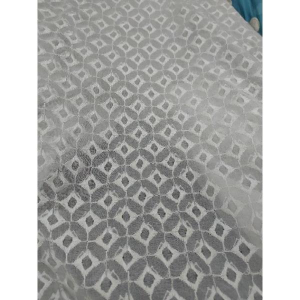 kain Ceruty bordir meteran sisa garment
