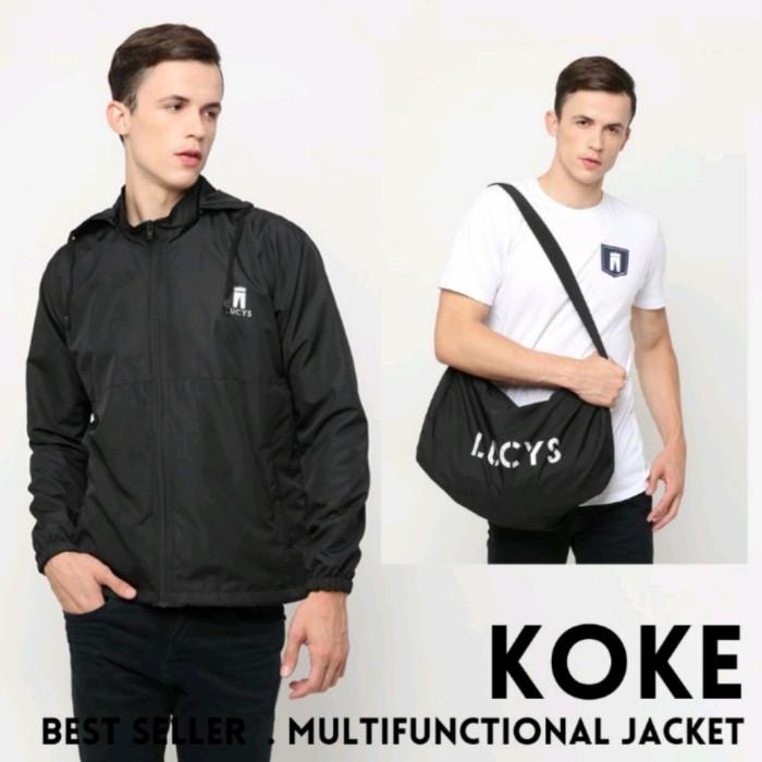 TerlarisModern- JAKET BISA MENJADI TAS MULTIFUNGSI LUCYS KOKE UNIK PRIA PRAKTIS SIMPLE