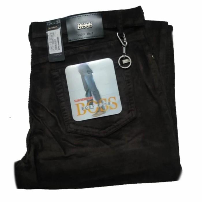 TerlarisModern- BIG SIZE celana jeans BOSS original bahan Corduroy - Stretch