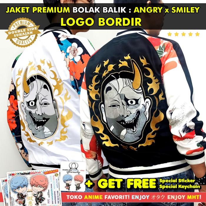 TerlarisModern- Jaket Smiley Angry Tokyo Revengers Bomber Sukajan Anime Cover Version