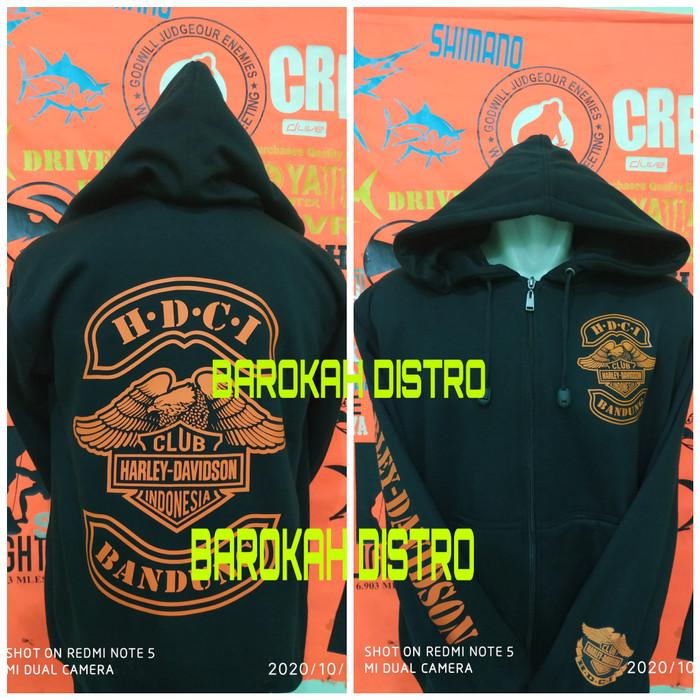 TerlarisModern- Jaket Sweater Hoodie HDCI HARLEY DAVIDSON CLUB INDONESIA BANDUNG