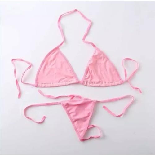 Allure Lingerie Wanita Sexy Bikini Babydoll Bra Thong Set Tali Sexy Bikini Mini Tipis 3B026 Sexy Har