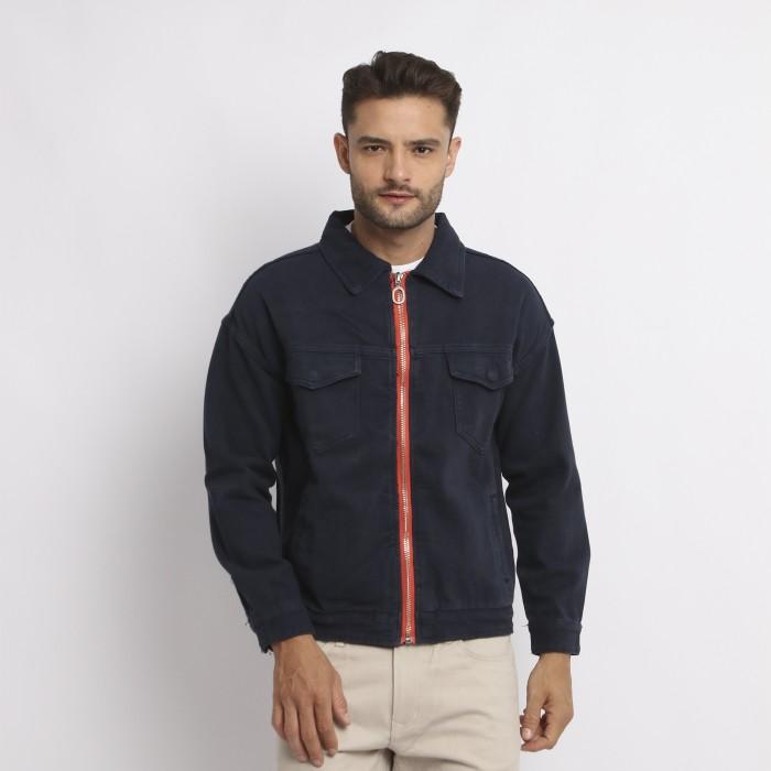 TerlarisModern- JAKET CITY 02 NAVY Outer DENIM JEANS Casual Pria LS - Edwin Jeans