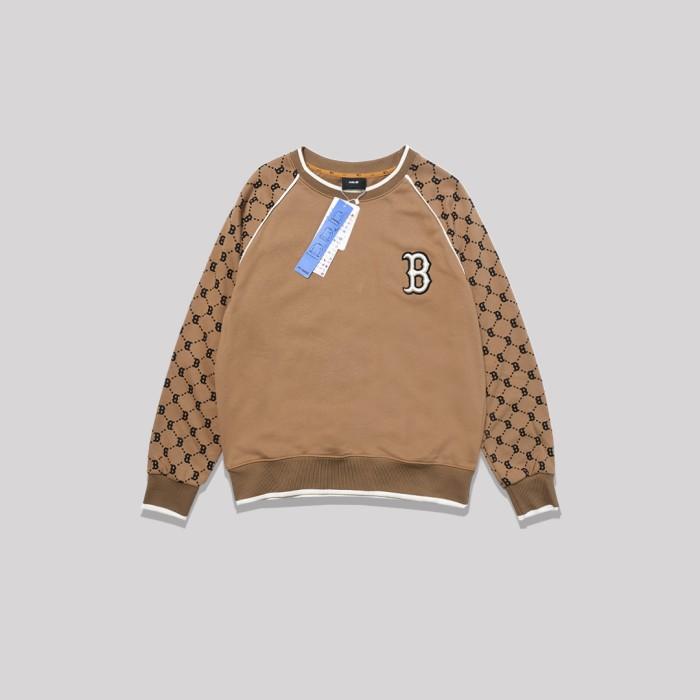 TerlarisModern- M7B NY Yankees Monogram Sleeve Raglan Sweatshirt Brown