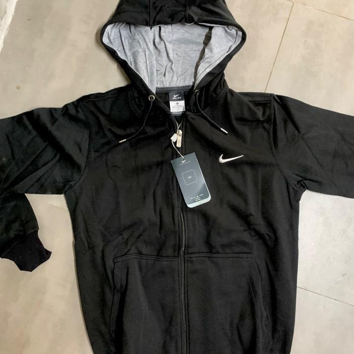 TerlarisModern- jaket jacket nike sweater hoodie basic classic zipper original - black