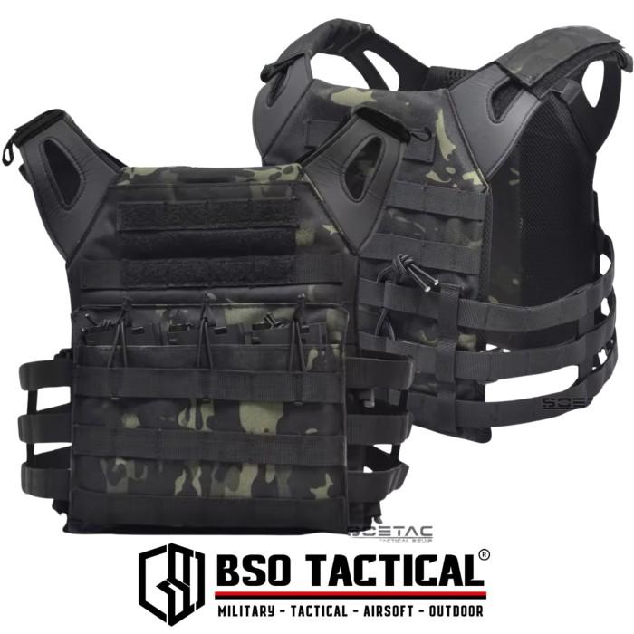 TerlarisModern- Rompi Tactical SOETAC JPC Vest Plate Carrier Lightweight Multicam Black