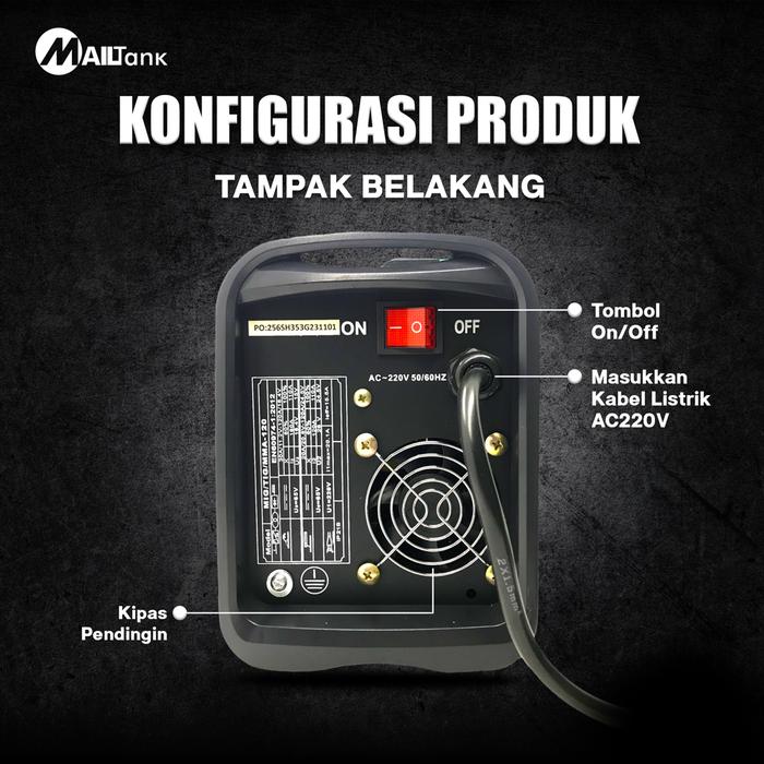 Mesin Las MIG dan MMA MAILTANK Mesin Las MIG MailTank SH353G MIG120 450 WATT