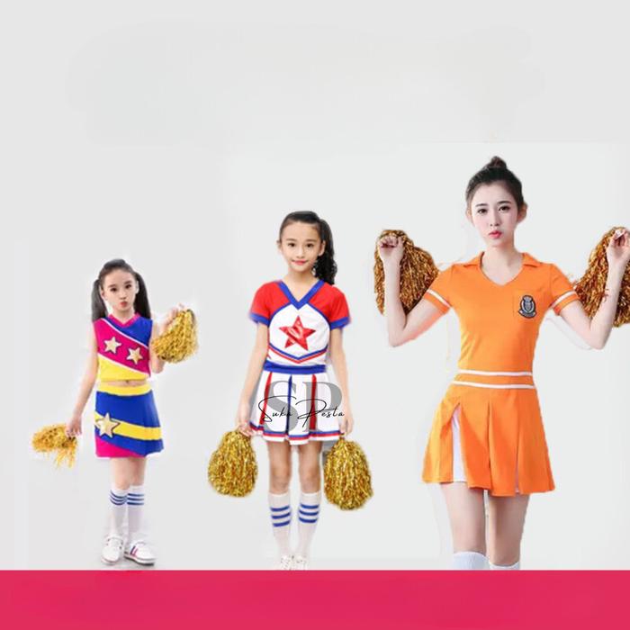 1 Pasang Pom Pom Cheerleader / Pompom Rumbai Cheerleader