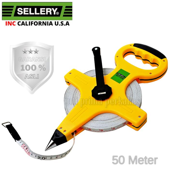 Meteran 50 Meter - Meteran Roll 50 M - Meteran Tancap Sellery 55-555