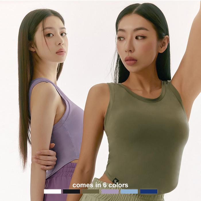 XEXYMIX Xella Light Round Sleeveles Crop Tank