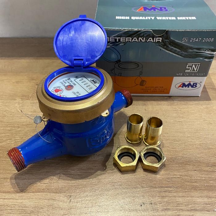 Meteran Air AMNB Original SNI Bodi Besi 1/2'' Standar PDAM