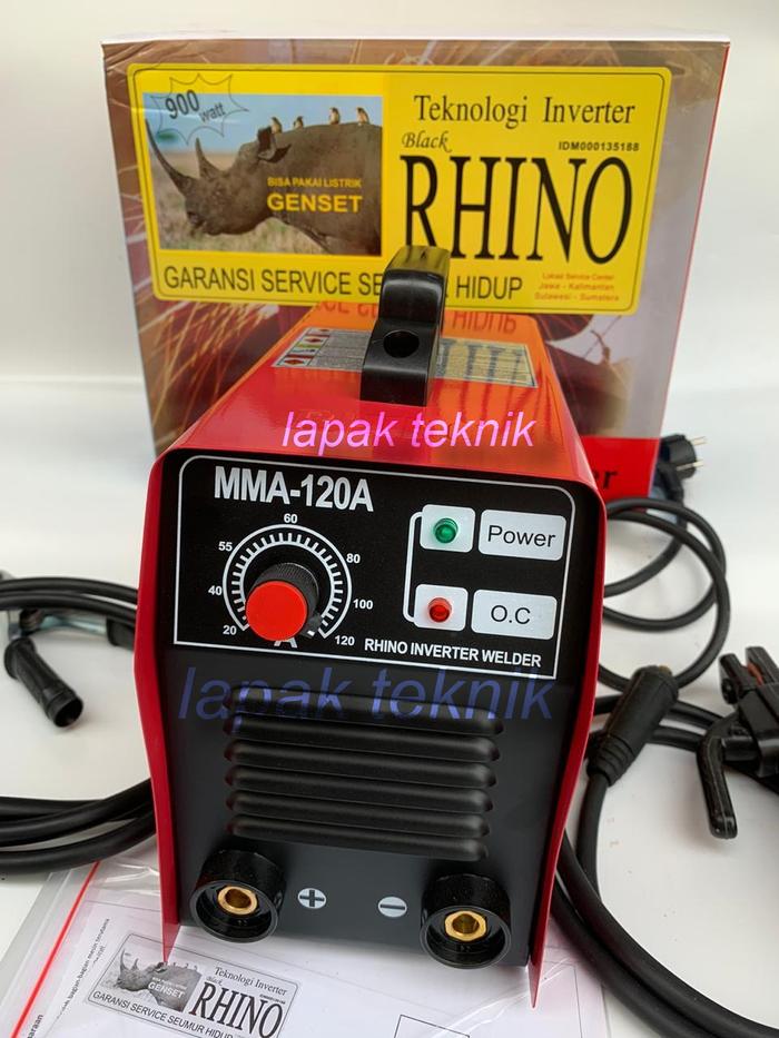 Rhino Mesin Las / Trafo Las Inverter MMA 120 900 watt