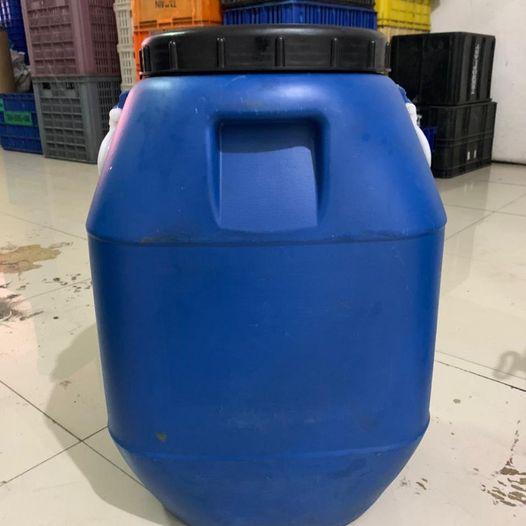 tong tempat sampah serbaguna 50liter biru bekas drum air berkualitas lengkap Tutup