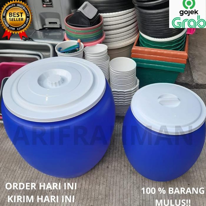 New!! GREEN LEAF- Gentong Air 60-120 Liter / Tong Air / Tong Gendut Biru / Wadah Penyimpanan Air