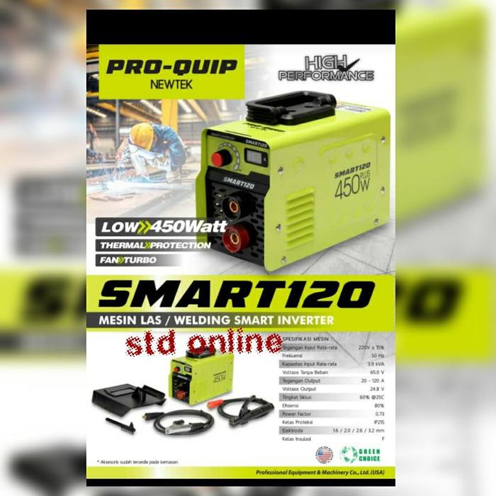 mesin las 120A listrik inventer 450watt smart pro quip