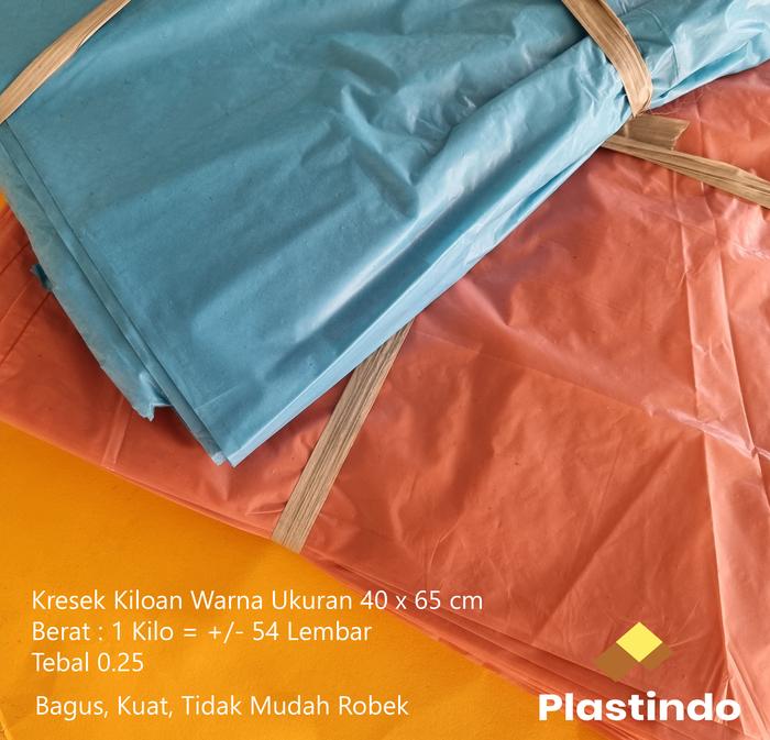 Tas Kresek Kiloan / Union Warna 40 cm x 65 cm isi 1 kg +- 54 lembar | Kantong Plastik Kresek Besar