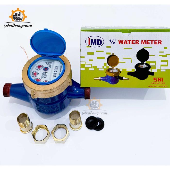 Meteran Air Body Besi 1/2” inch merk IMD / Water Meter PDAM PAM