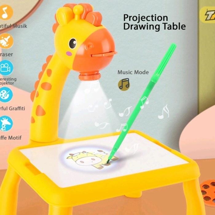Meja Belajar Lampu Proyektor Gambar Meja Belajar Anak Meja Gambar Anak Melukis Mewarnai
