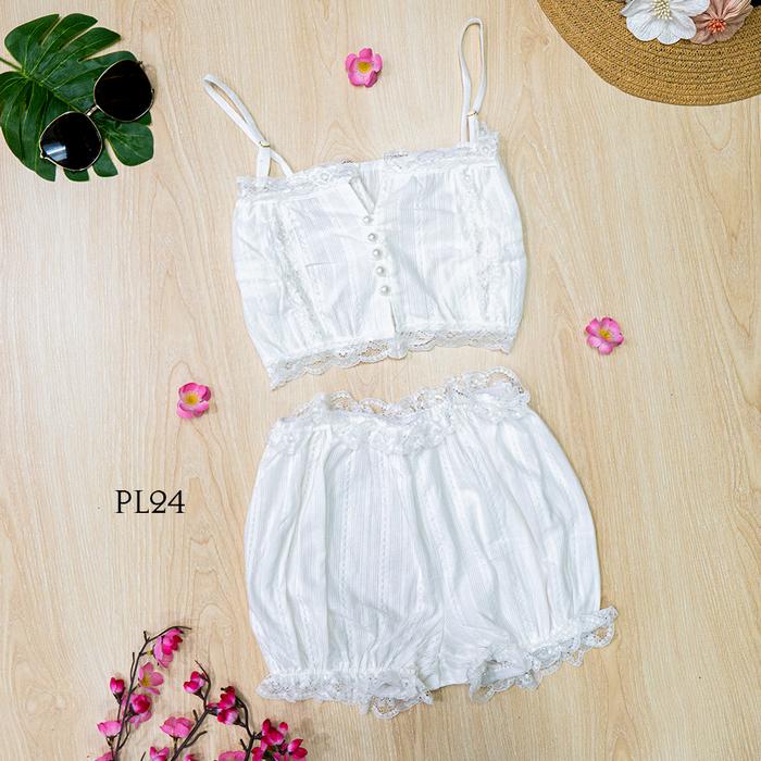 Sexy Lingerie Wanita Baju Tidur Seksi Putih Premium PL24
