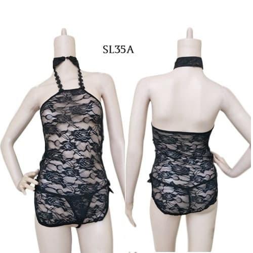 Babydoll Dress Lace Chongsam Piyama Baju Tdur Cina Sexy Lingerie SL35A