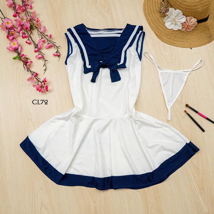 Sailor Moon Costum Cosplay Wanita Model Mini Dress Seksi Lingerie CL72
