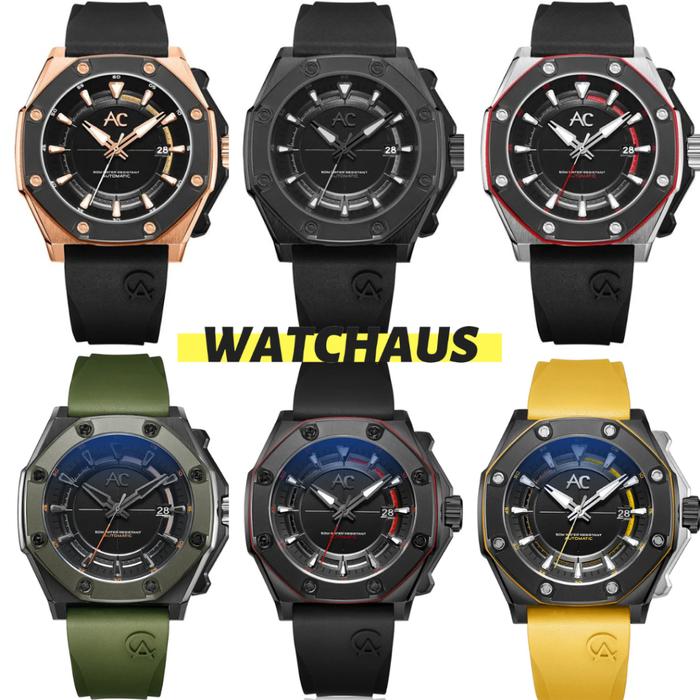 JAM TANGAN PRIA ALEXANDRE CHRISTIE AC9601 AC 9601 MAR AUTOMATIC RUBBER
