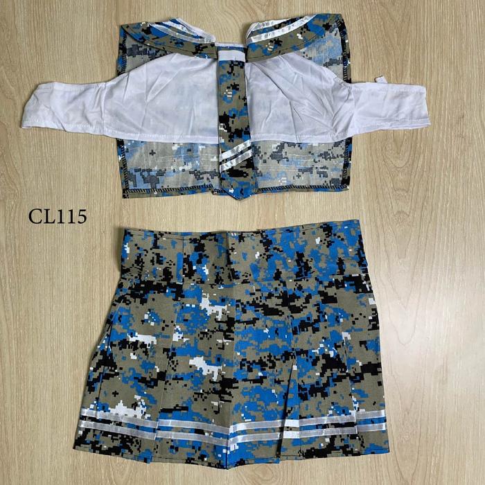 Seragam Cosplay Wanita Dewasa Lingerie Sexy Motif Army Modern CL115