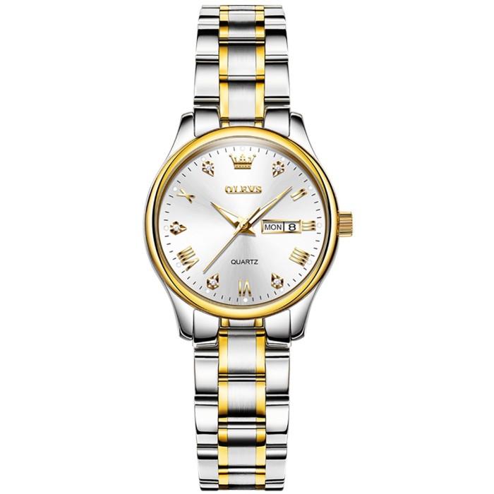 OLEVS Jam Tangan Wanita Anti Air Original Cewek Kalender Bercahaya