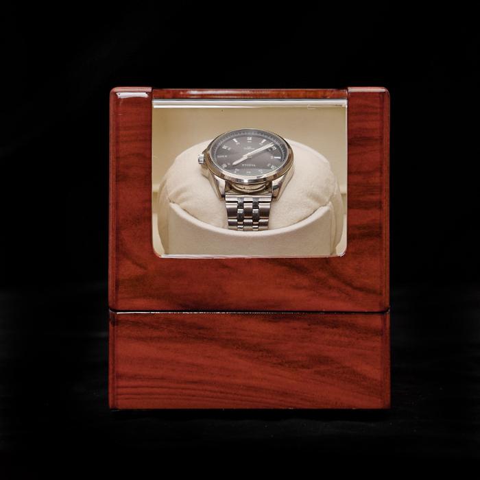 Watch Winder Automatic Single Watch Box Yellow Glossy Wood Grain Motor Box, Man and Woman The Best G