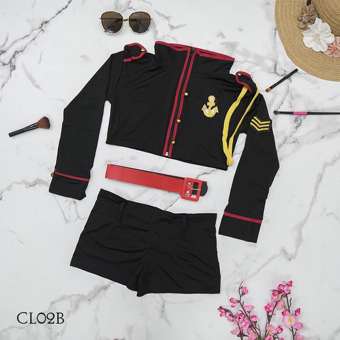 BAJU KOSTUM COSPLAY SEXY LINGERIE POLISI SAILOR SEKSI Wanita CL02B