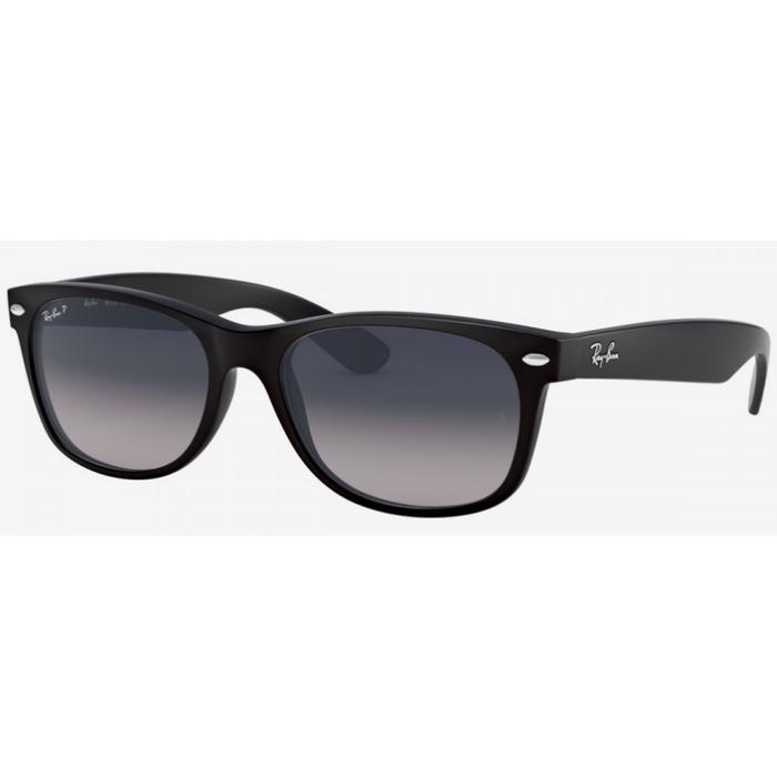 Ray-Ban Sunglass New Wayfarer RB 2132 90155 55 Polished Black w/ Green G-15