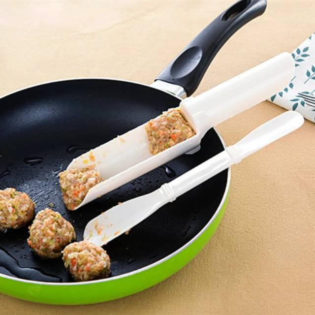 ALAT PEMBUAT DAN PEMBENTUK BAKSO - BAKWAN - PENTOL GORENG - BASO BULAT MEAT MAKER CETAK BALL MANUAL