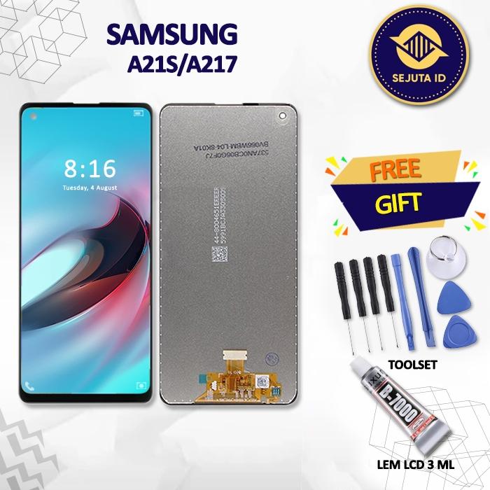 LCD SAMSUNG A21S / A217 ORIGINAL FULLSET FREE TOOLSET + LEM LCD