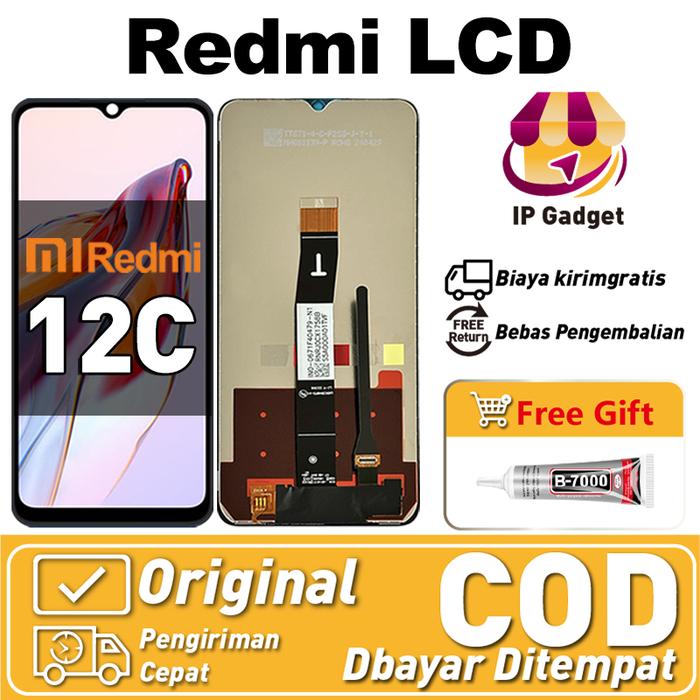 ORIGINAL LCD REDMI 12C FULLSET ORI ASLI LAYAR HP TOUCHSCREEN SENTUH VERSI TINGGI