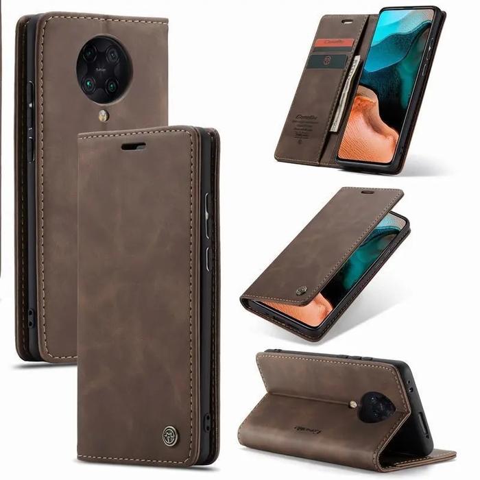 Leather Case For Xiaomi Poco F2 Pro Magnetic Flip Matte Multifunc