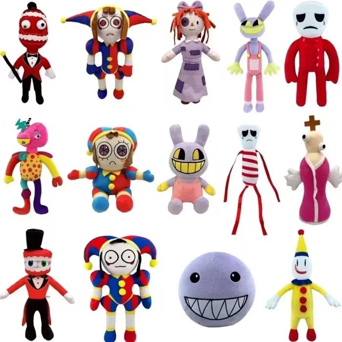 19pcs The Amazing Digital Circus Plush Pomni and Jax Plushie Doll