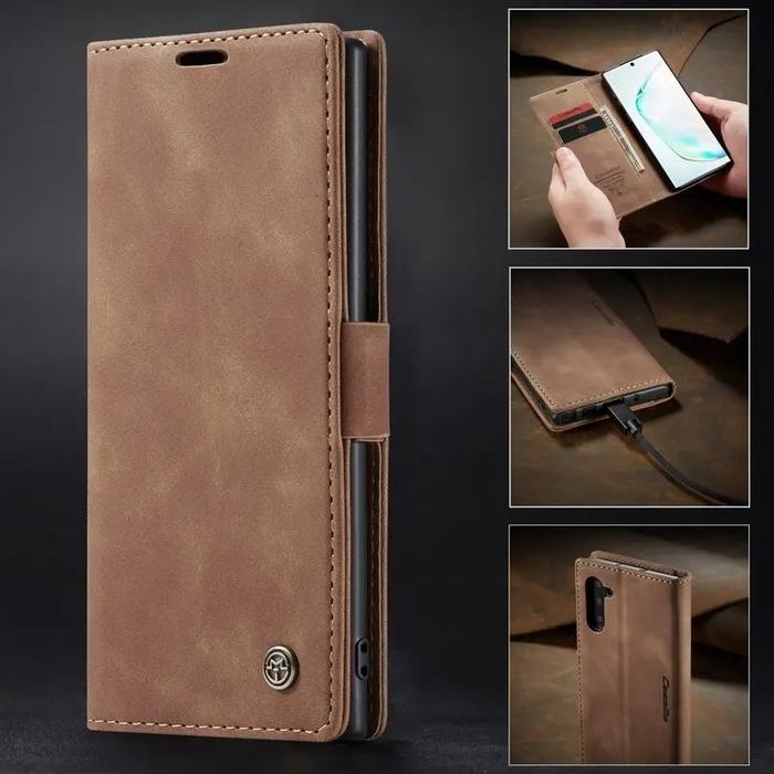 Leather Flip Cover For Samsung Note 10 Plus Case Luxury Magnetic