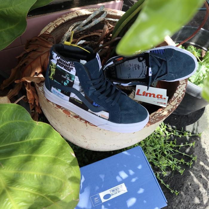( BISA COD ) SEPATU VANS SK8 OG LX HI X DQM BLUE NOTE COLOUR VINYL