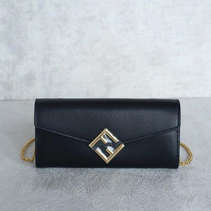 TAS SELEMPANG BRANDED WANITA ORIGINAL - FENDI FF Diamond Continental