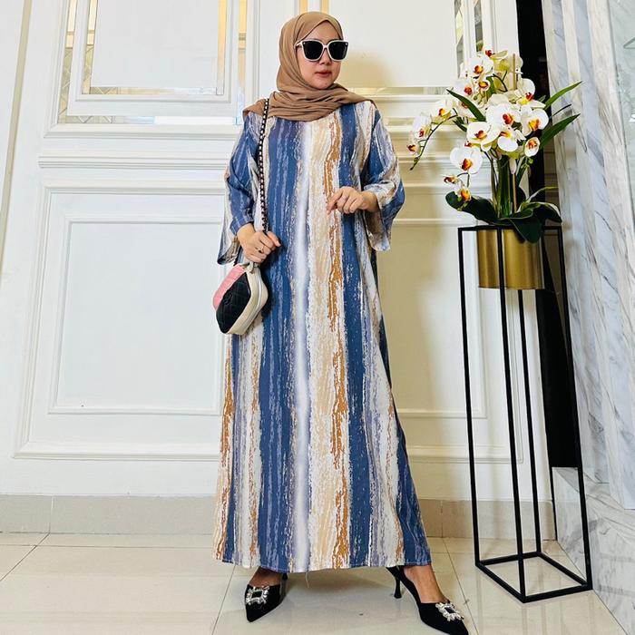 Baju Daster Gamis Busui Rayon Premium Tangan 7/8 Jumbo Premium