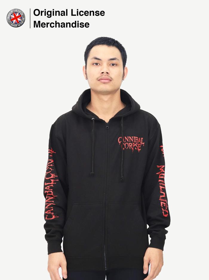 Hoodie Jaket Zipper CANNIBAL CORPSE Ori Tomb Of The Mutilated Explicit