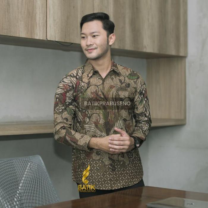 ZAKARIA BATIK PRIA LENGAN PANJANG SLIMFIT ASLI ORI PRABUSENO KEMEJA