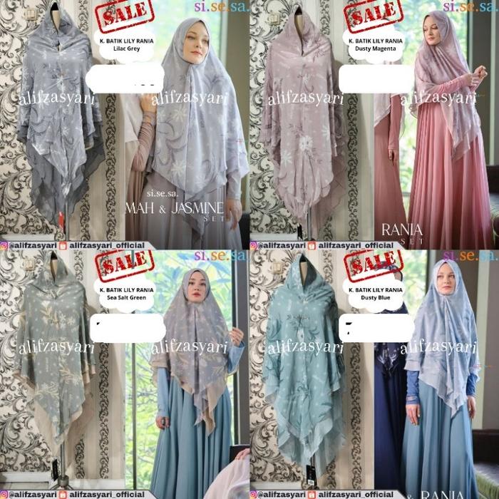 NEW SALE KHIMAR BATIK LILY RANIA SISESA HARGA TAG 1.200.000 diskon
