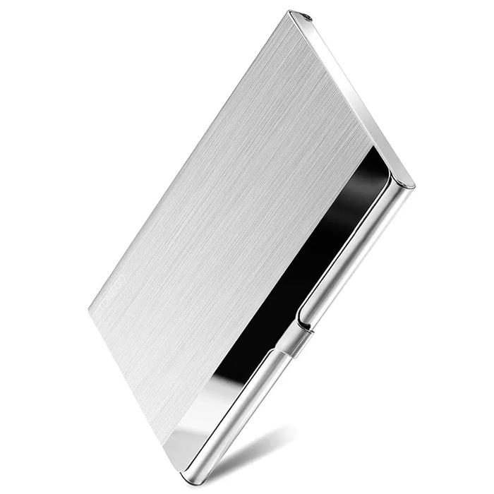 Metal Business Card Holder - Slim Pocket Business Card Case for M
