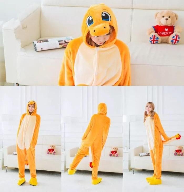 Promo Dokterrio BAJU ONESIE BONEKA CHARMANDER DRAGON POKEMON DEWASA