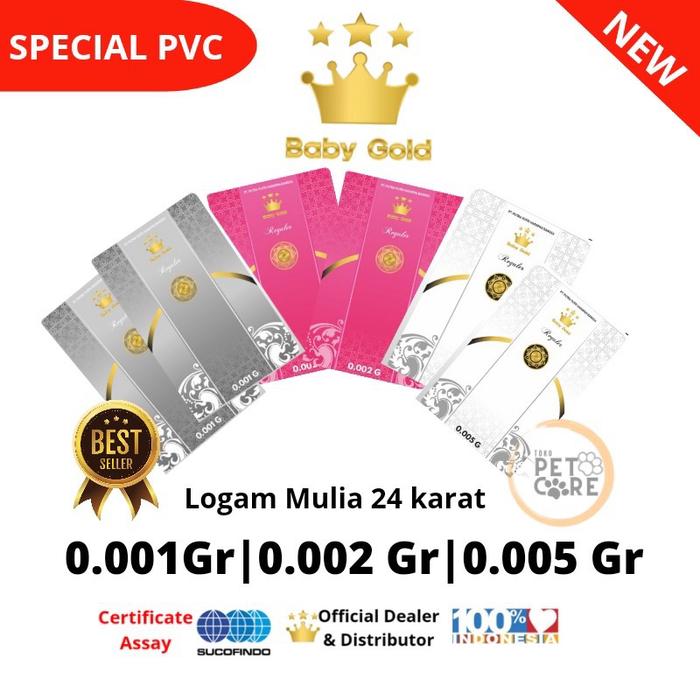 Logam Mulia 24 Karat Baby Gold  0,001 gram / 0,002 gram / 0,005 gram