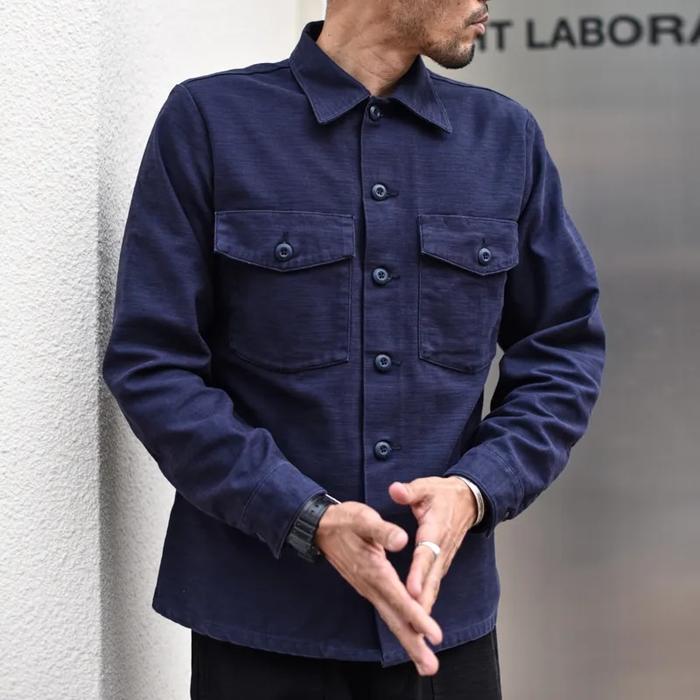 SAUCE ZHAN Mens Shirt  OG-107 Fatigue Utility Shirt U.S. Army Vie