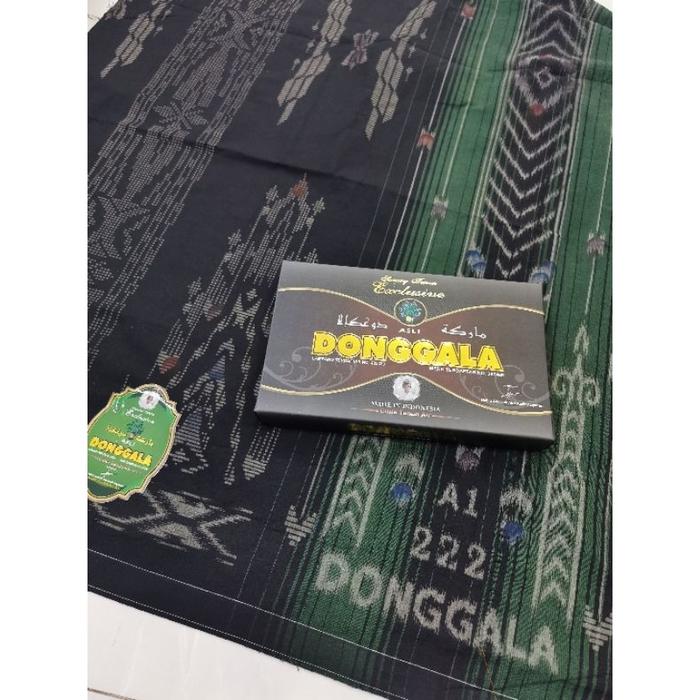 Murah Sarung Donggala Kembang khusus Hitam Gradasi 3D