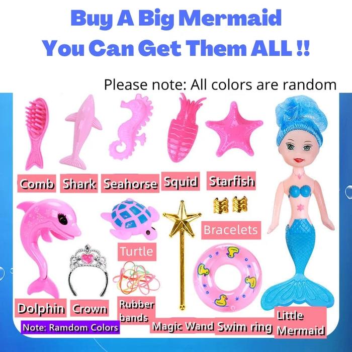 Princess Mermaid Doll Clothes with Little Ariel Mermaid Doll
